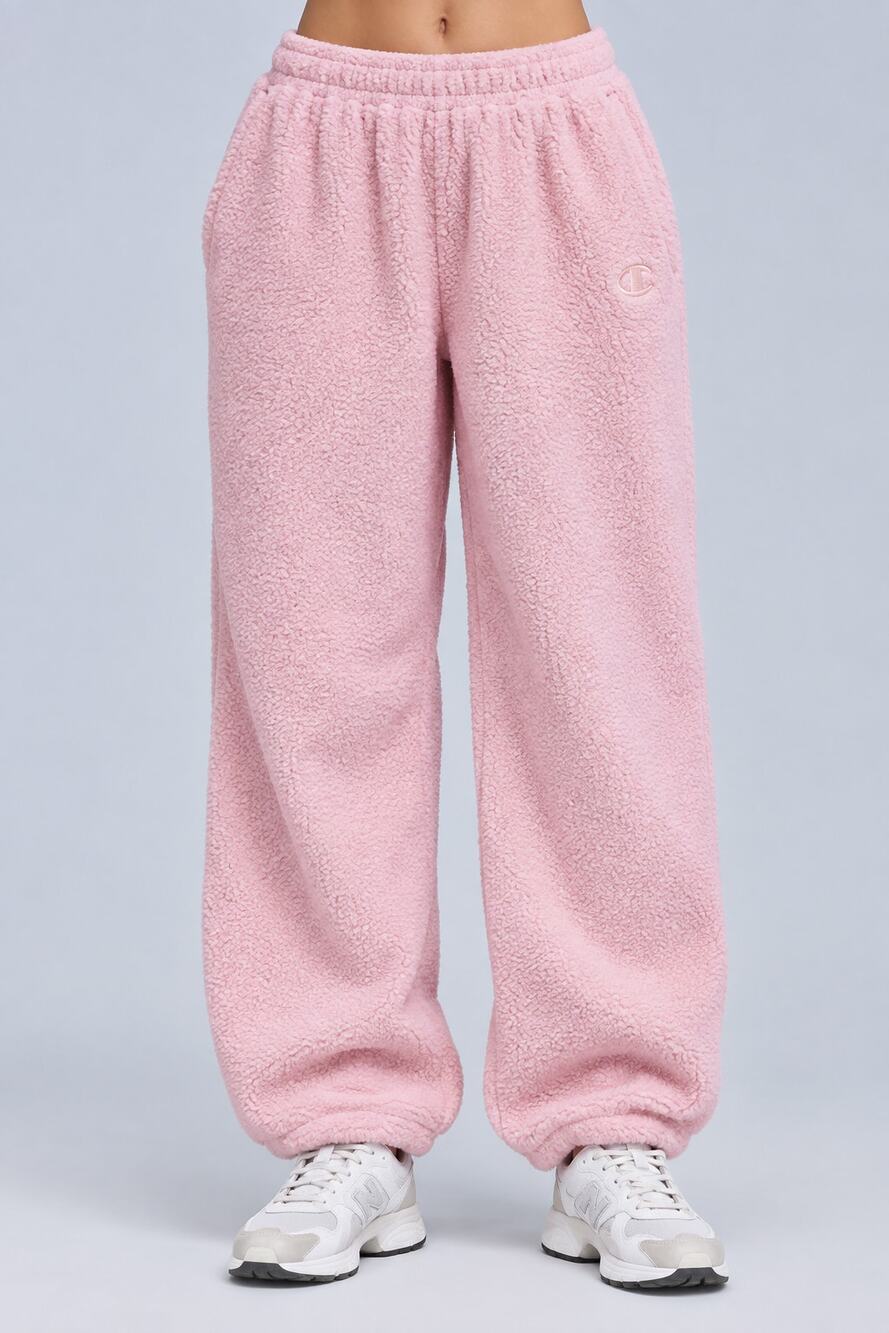 Champion x Urban Outfitters Teddy Fleece Joggers Pink S